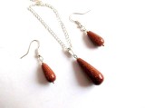 Set pandant si cercei cu piatra soarelui ,goldstone 37109