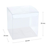 Cutii transparente acetofan (set 50 buc) - 30x30x30mm