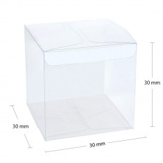 Cutii transparente acetofan (set 50 buc) - 30x30x30mm