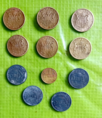 F476-Monede vechi ieftine Romania regalista 2000 lei 1946-1 Leu 1947-5lei 1942. foto