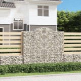 VidaXL Coșuri gabion arcuite 14 buc, 200x50x180/200cm, fier galvanizat