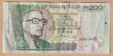 (1) BANCNOTA MAURITIUS - 200 RUPEES 2007, PORTRET SIR ABDOOL RAZACK MOHAMED