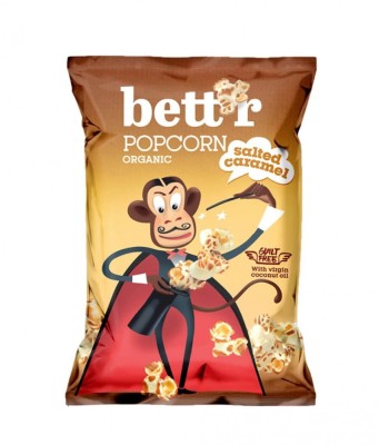 Popcorn caramel sarat bio 60g Bettr foto