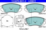 Set placute frana,frana disc CHEVROLET MALIBU (V300) (2012 - 2016) ATE 13.0470-5611.2