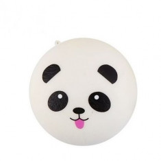 Jucarie Squishy, model ursulet panda cu limbuta roz foto