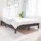 Gossi cadru de pat small double, gri, 120x190 cm, lemn masiv de pin