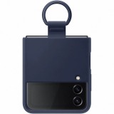 Husa de protectie Samsung Silicone Cover with Ring Navy pentru Galaxy Z Flip4, Navy