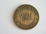 QW1 96 - Medalie - tematica comunism - Cabinetul de partid Bucuresti 25ani 1975