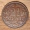 R08 Antilele Olandeze - moneda de colectie - 2 1/2 cent 1956 - an rar greu de gasit