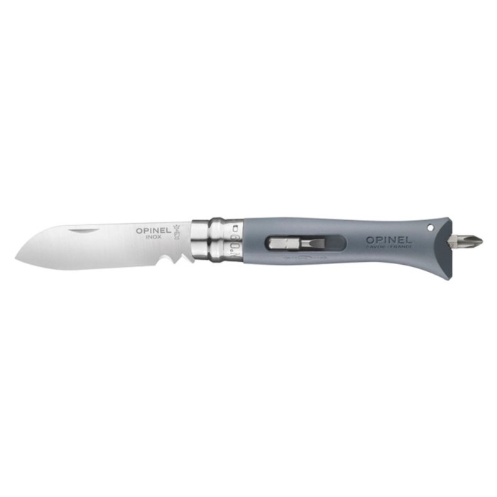 Cutit de buzunar N&deg;09, inox, 8 cm, &quot;DIY&quot;, Grey - Opinel