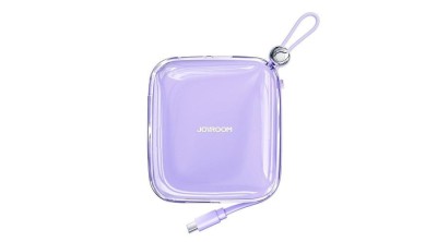 Joyroom powerbank 10000mAh Jelly Series 22.5W cu cablu USB C &amp;icirc;ncorporat violet (JR-L002) foto