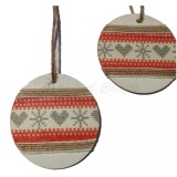 Set de 5 pandantive rustice pentru bradul de Craciun