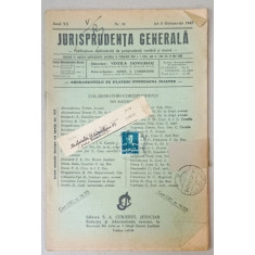 JURISPRUDENTA GENERALA , PUBLICATIUNE SAPTAMANALA DE JURISPRUDENTA ROMANA SI STRAINA , NR. 30 , 1942