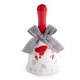 Clopotel Mos Craciun ceramica multicolora &Oslash; 5 cm x 10 H