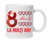 Cana alba personalizata &quot;La multi ani!-8 martie 4&quot;, INOVATIX&reg;. 330ml, Oem
