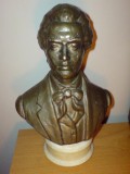 Bust bronz cu postament marmură MIHAI EMINESCU