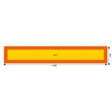 Placa Reflectorizanta Fluorescenta Galben/Rosu 1130x196 mm HICO