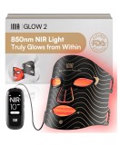 Cumpara ieftin Mască facială LED INIA pentru terapie cu lumină, 4 moduri, lumină roșie, albastră și NIR 850 nm, 220 LED-uri, baterie re&icirc;ncărcabilă 2600 mAh