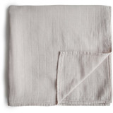 Mushie Muslin Swaddle Blanket Organic Cotton păturică de &icirc;nfășat Fog 120x120cm 1 buc