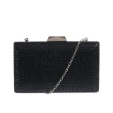 Geanta plic neagra cu maner din pietre