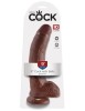 Vibrator Cocos de 9" cu bile maro