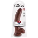 Vibrator Cocos de 9" cu bile maro