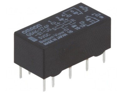 Releu Electromagnetic DPDT 5V 2A foto