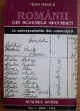 Romanii din scaunele secuiesti &icirc;n antroponimele din conscripţii, vol. 1-2