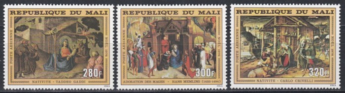 Mali 1976 - Crăciun - Tablouri religioase, PA, MNH