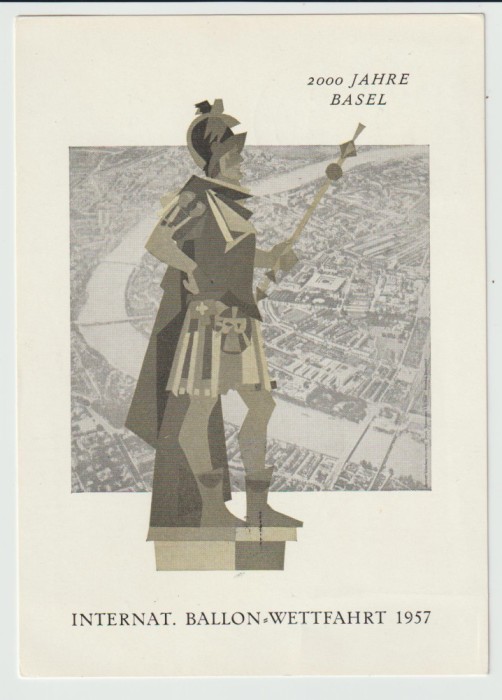 Elvetia ,Internationale Ballon-Wettfahrt 1957, Ballonpost