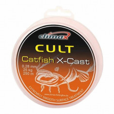 Fir textil Climax Cult Catfish X-Cast, portocaliu, 250m (Diametru fir: 0.39 mm)