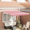 vidaXL Cortina Retractabilă Manual Roșu și alb 350 x 250 cm țesătură 3330267