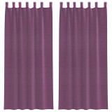 Cumpara ieftin Perdele Voile cu Bucle 2 buc Violet 140x225 cm