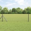 &Icirc;ngrădire cu st&acirc;lpi Gri 0.5 x 10 m otel acoperit cu PVC