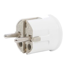 Fisa bipolara SC 15436 AMB, contact de protectie, 16A, alb foto