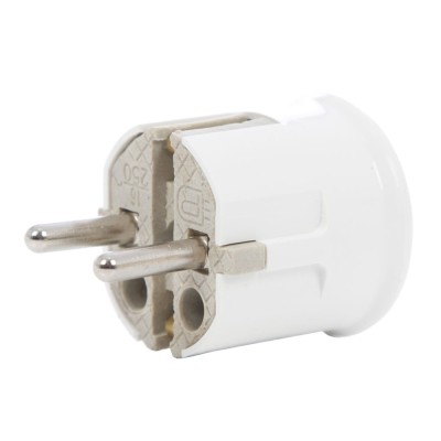 Fisa bipolara SC 15436 AMB, contact de protectie, 16A, alb foto
