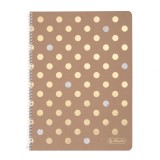 Caiet a4 80 file cu spirala patratele pure glam, Herlitz