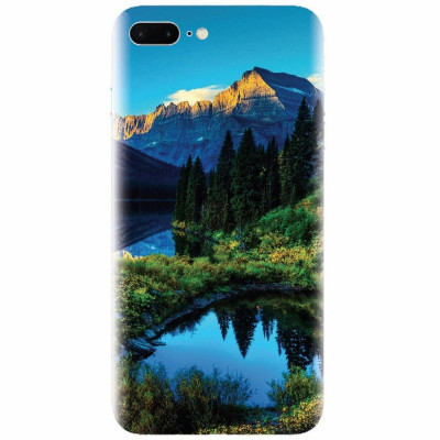 Husa silicon pentru Apple Iphone 7 Plus, HDR Mountains Lake foto