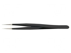 Pensetă ESD v&acirc;rf ascuţit 125mm - Pensetă antistatică v&acirc;rf ascuţit