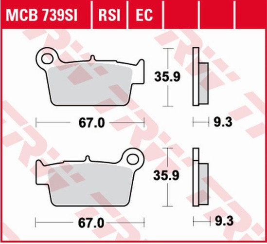 Placute frana spate Beta RR Kawasaki KX KXF Suzuki RM-Z Yamaha YZF