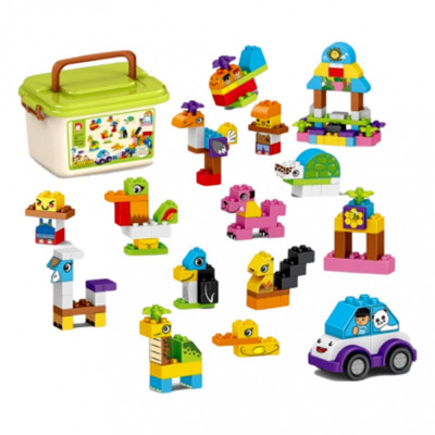 Set Puzzle pentru copii Creativ Set cuburi de constructie, ansamblu Fun DIY, 180 piese foto