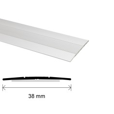 Profil aluminiu de trecere, SET S04, autoadeziv, argintiu, 0.9 m foto