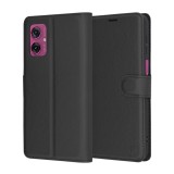 Techsuit - Leather Folio - Motorola Moto G55 - Black