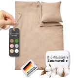 Set lenjerie pat copii Alavya Home 2 piese 135x100 cm bumbac maro