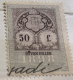 Timbre Austroungaria 1898 50 Filleri