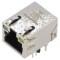 Conector RJ45 soclu ecranat cu diodă LED THT &icirc;n unghi, PIN 8
