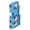 Conector Șine 10mm2 1 Piste 3 Borne Albastru Wemid