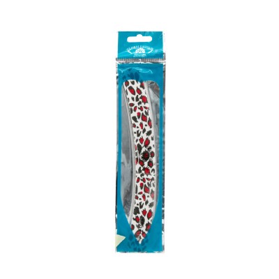 Pila pentru unghii Global Fashion, banana, leopard, granulatie 180/180 foto