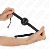 KINK - SIMPLICITY BLACK BREATHABLE BALL 4.5 CM GAG 62 x 1.5 CM, KINK COLLAR &amp; GAG