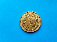 2 Francs 1938 Franta-AUNC-in realitate arata bine! foto
